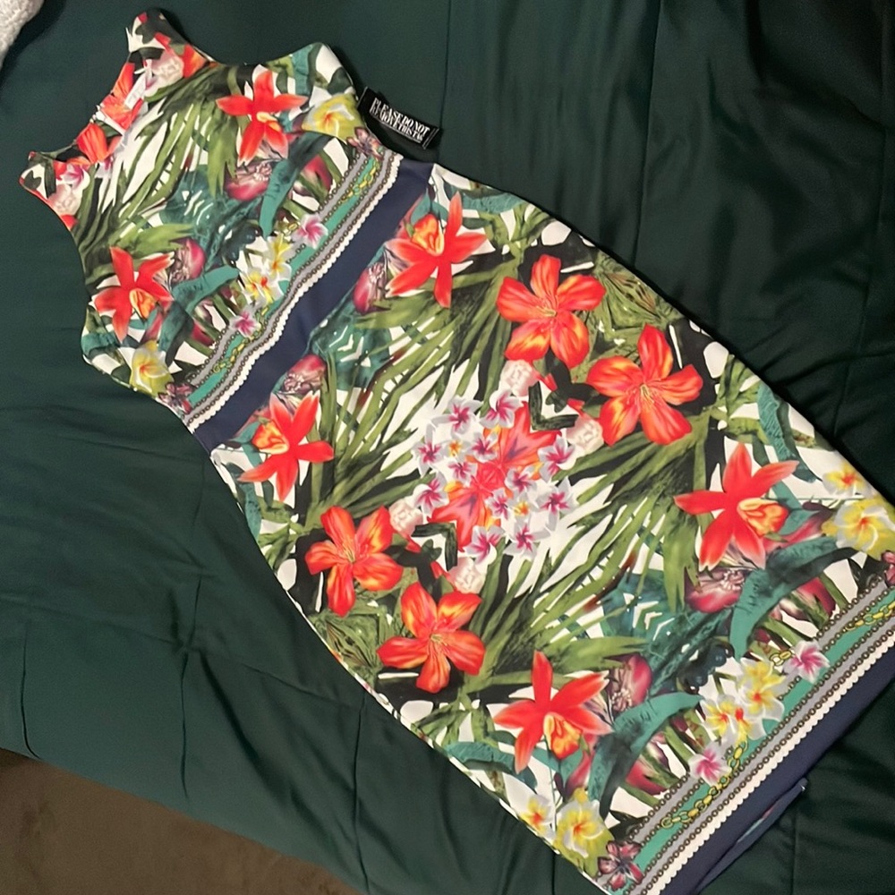 NY&Co Tropical Print Dress- Size M